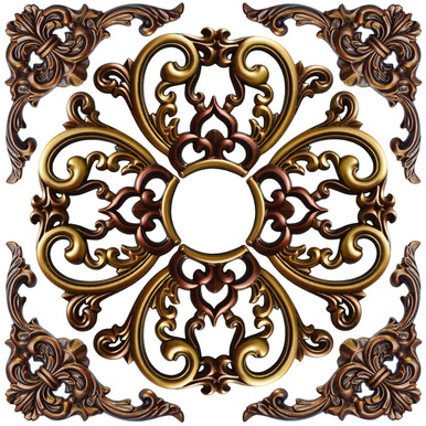 Vine Maze II- FAD Hand Painted Ceiling Medallion 28 in - #CCMF-042-V2