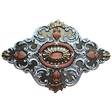 Perpetual Harmony III - FAD Hand Painted Ceiling Medallion 29 in x 40 in - #CCMF-128-3