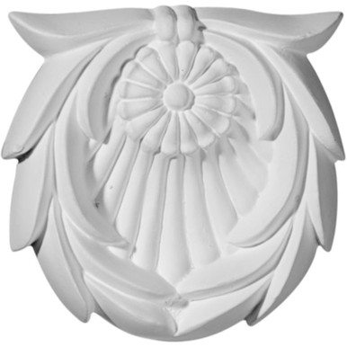 Shell with Leaves - Urethane Rosette - #ROS03X03X01SH