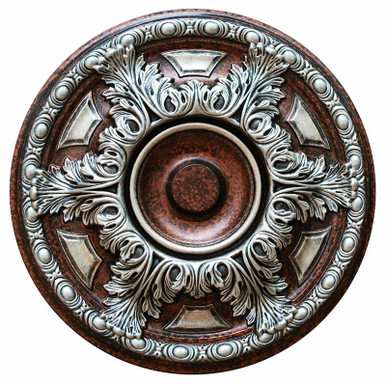 Silver Cup - FAD Hand Painted Ceiling Medallion 19 in - #CCMF-048-2A