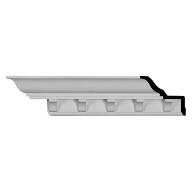 Wide Spaced Dentil - Urethane Crown Moulding - 94-1/2 in x 4-1/2 in x 5-7/8 in