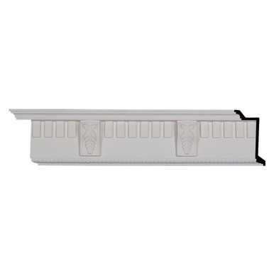 Dentil With Bead - Urethane Crown Moulding - 94-1/2 in x 3-7/8 in x 6-3/4 in