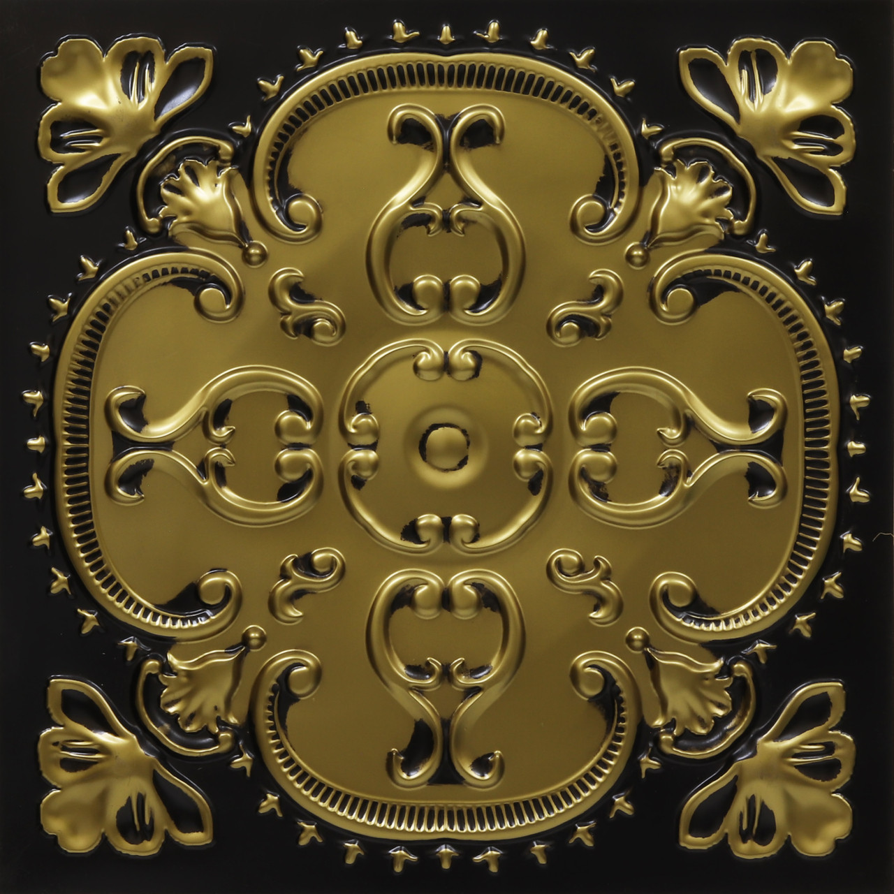 Alhambra - Faux Tin Ceiling Tile - 217 Antique Brass