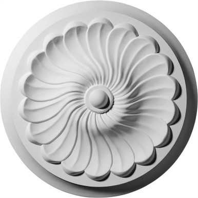 Flower Spiral - Urethane Ceiling Medallion 12-1/4 in x 2-1/4 in - #CM12FL