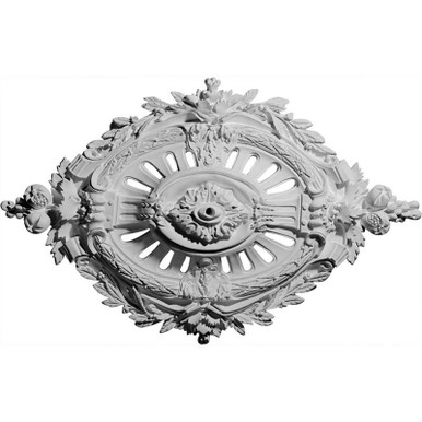 Antonio - Urethane Ceiling Medallion 35-1/2 in x 22-1/2 in x 4-3/8 in -  #CM35X22AN