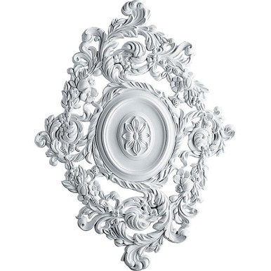 Katheryn - Urethane Ceiling Medallion 30-3/8 in x 22-1/2 in x 1-1/2 in -  #CM30KT