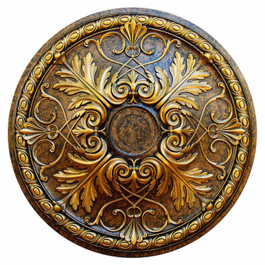 Golden Passion - FAD Hand Painted Ceiling Medallion 32 in - #CCMF-112