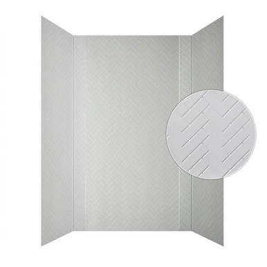 Herringbone Shower Wall Panels by MirroFlex