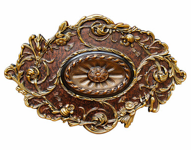 Golden Diamond - FAD Hand Painted Ceiling Medallion 20 in - #CCMF-094-2