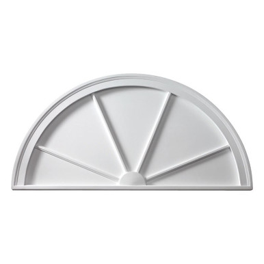 Half Round Spoked Urethane Pediment - 36 in x 2 in x 18 in