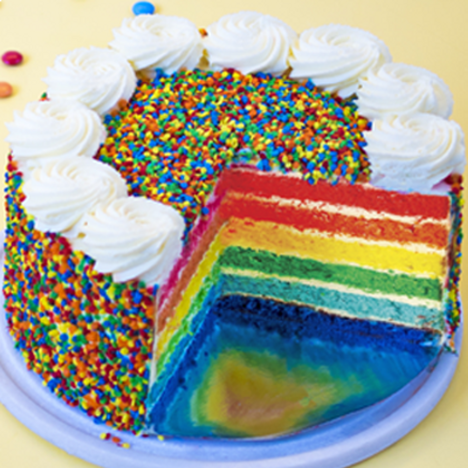 Rainbow Cake (2 kgs.) delivered to Goa. Online Regular Cakes delivery in  Goa by Fluver Gifts