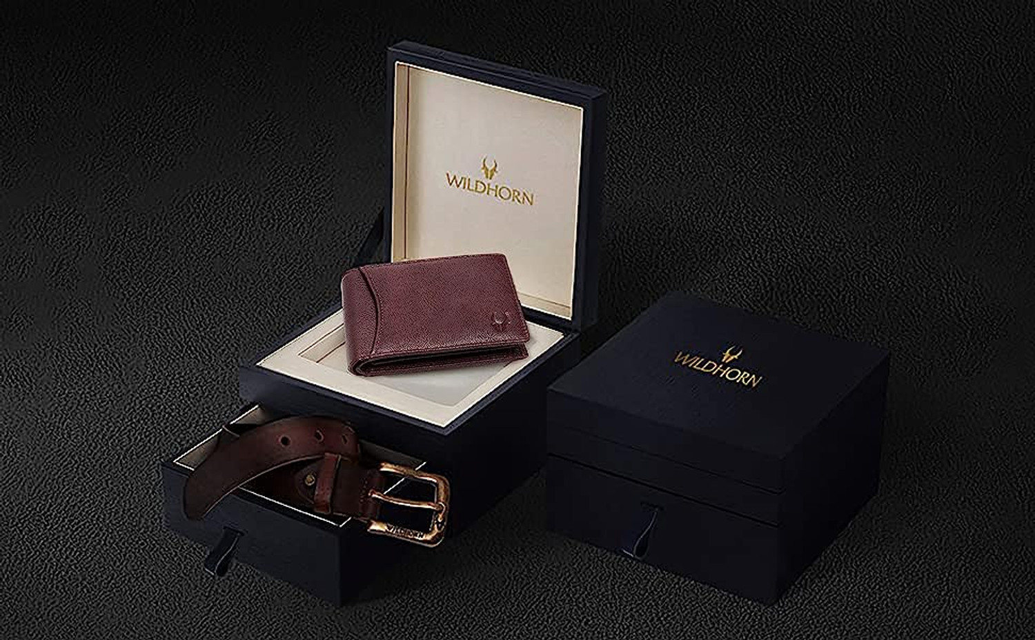 WILDHORN Premium Leather Ladies wallet ,Mens Wallet and Keychain Combo  Giftset for Men & Women