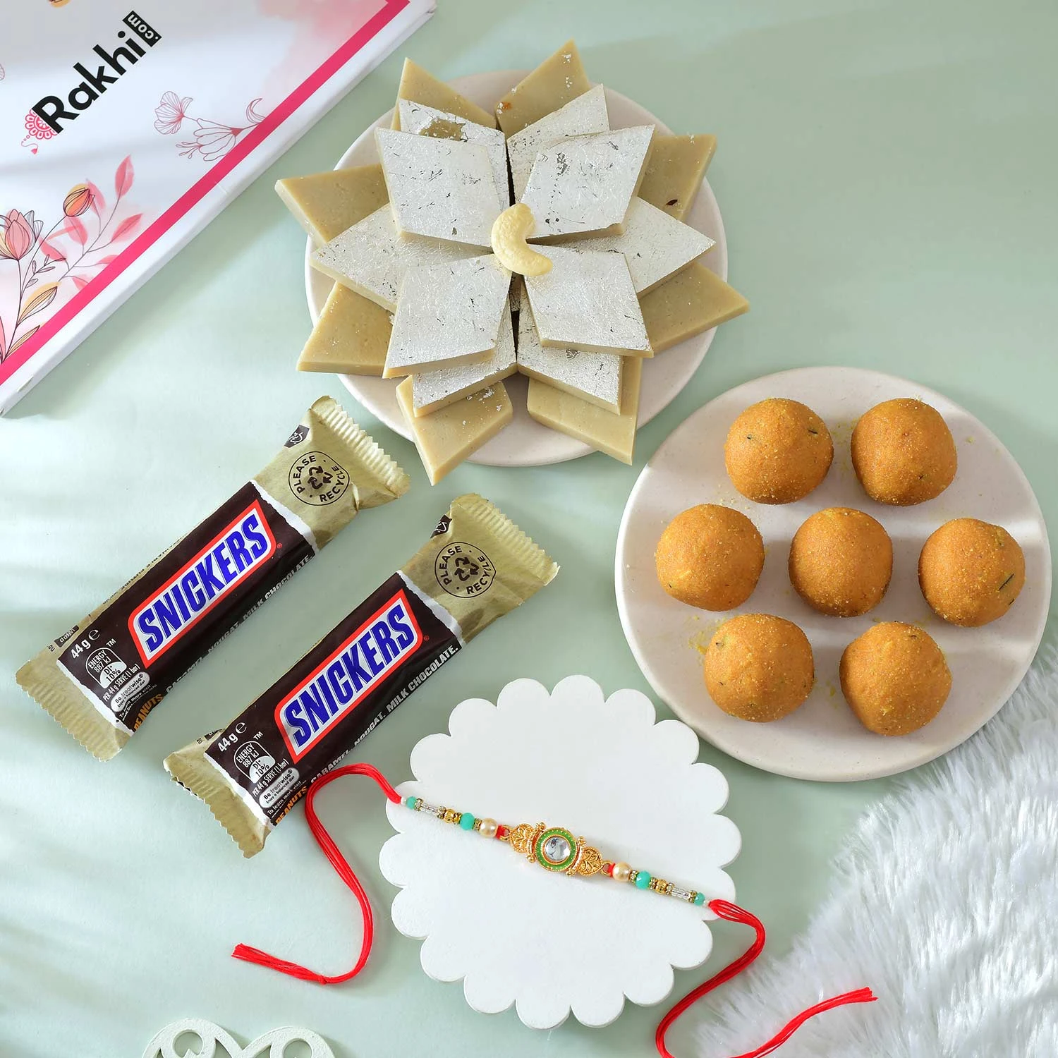 Single Rakhi Original Exquisite Single Rakhi with Gourmet Hamper | Online Rakhi Australia