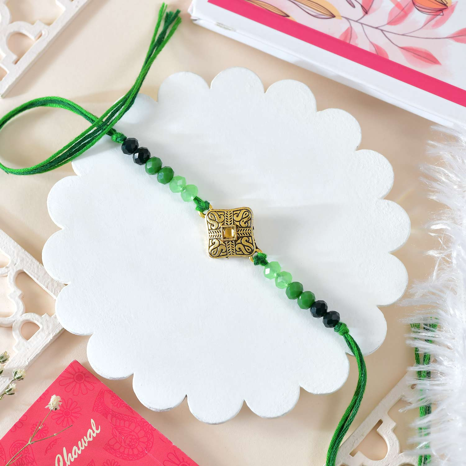 Single Rakhi Original Single Rakhi With Baklava Sweet | Online Rakhi Australia