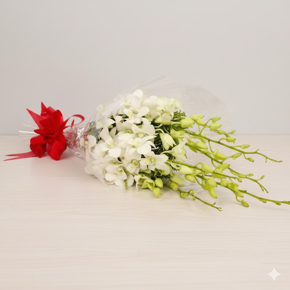 Softness White Orchid Bouquet