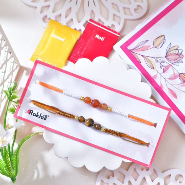Two Original Agate Stone Rakhi