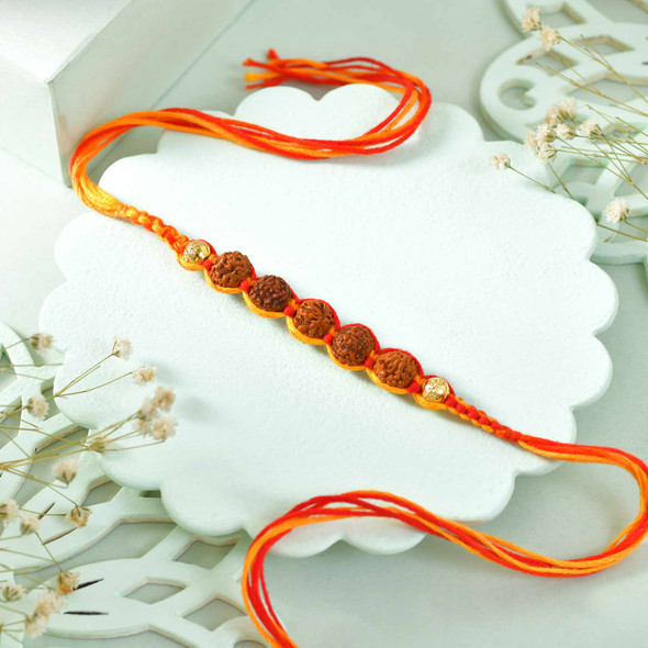 Rudraksh Rakhi With Ferrero Rocher