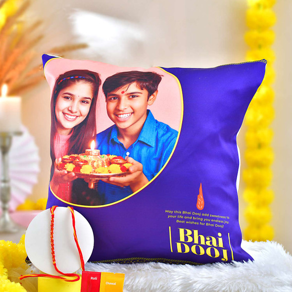 Personalized Cushion For Bhaidooj Gifting Personalized Cushion For Bhaidooj Gifting