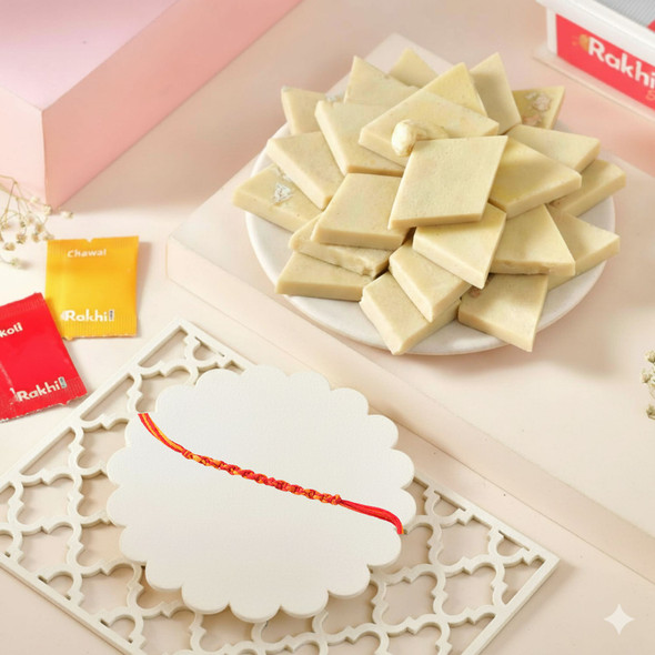 Bhaidooj Dhaaga with Kaju Katli