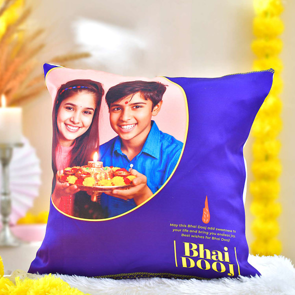 Bhaidooj Personalized Cushion For Gifting