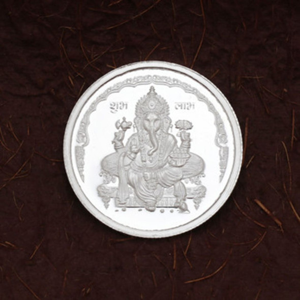 Ganesha Round 999 Silver Coin 5gm