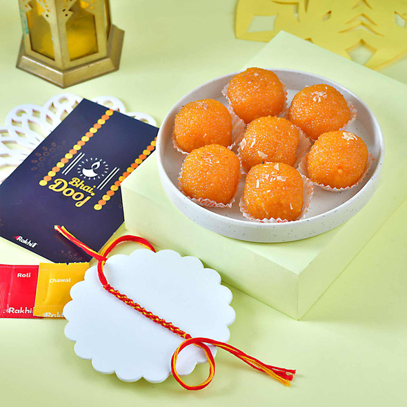 Bhaidooj Kalava With Motichoor Laddu