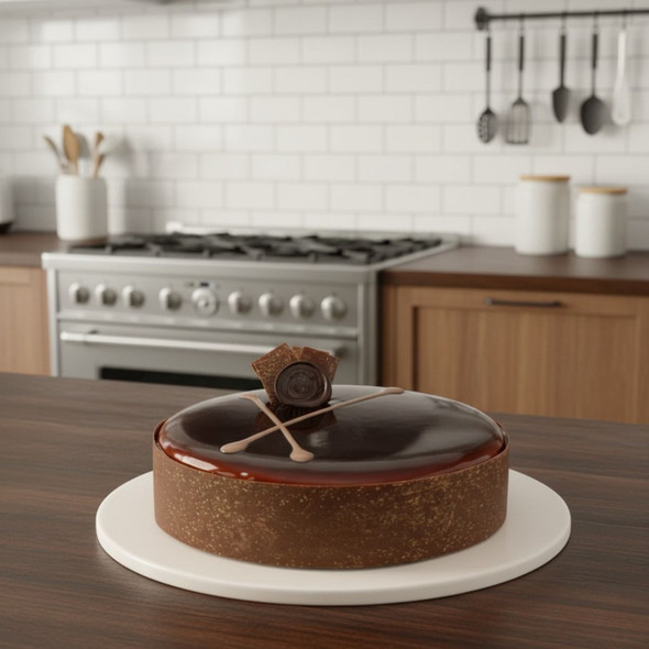 Caramel Glaze Mud Cake With Brown Teddy