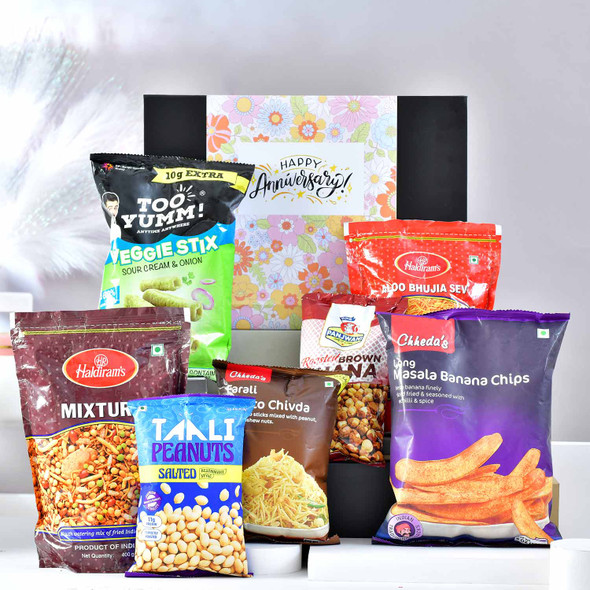 Anniversary Savory Snacks Deluxe Hamper