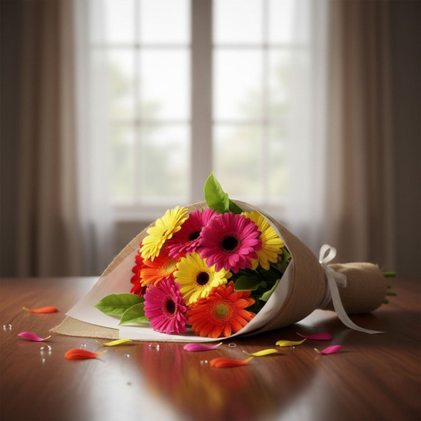 Vibrant Gerbera Delight Bouquet
