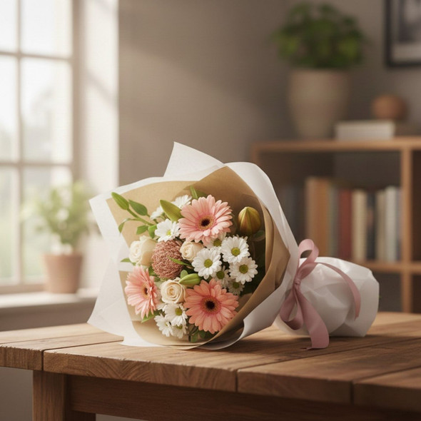 Blush Garden Hand-Tied Bouquet