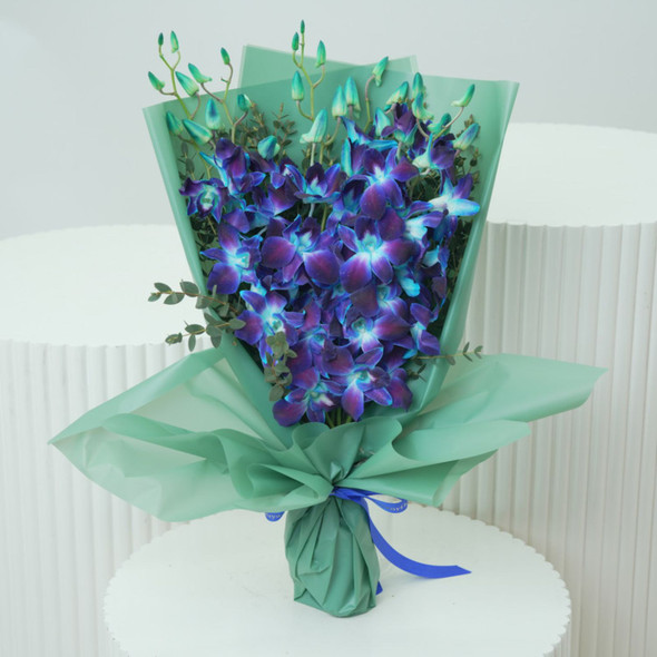Royal Blue Orchid Elegance Bouquet