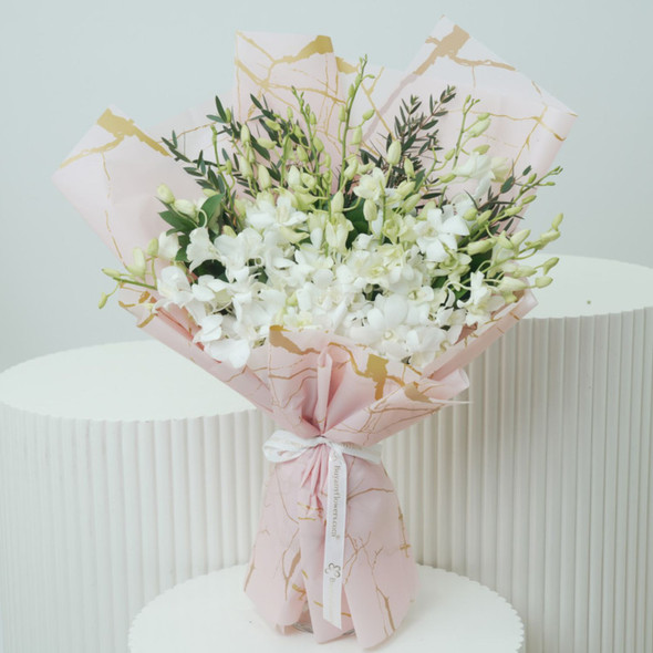Elegant White Orchid Bouquet