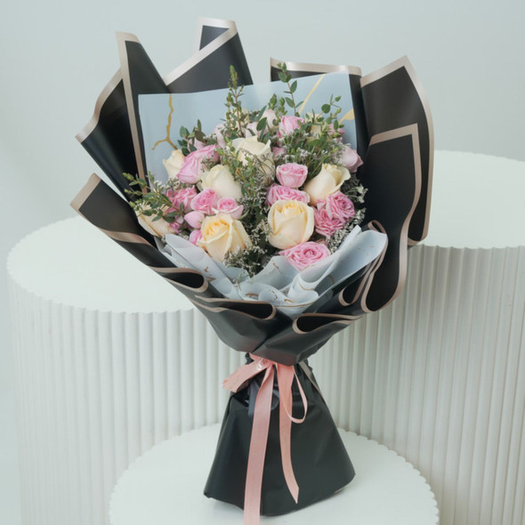 Pastel Paradise Roses Bouquet