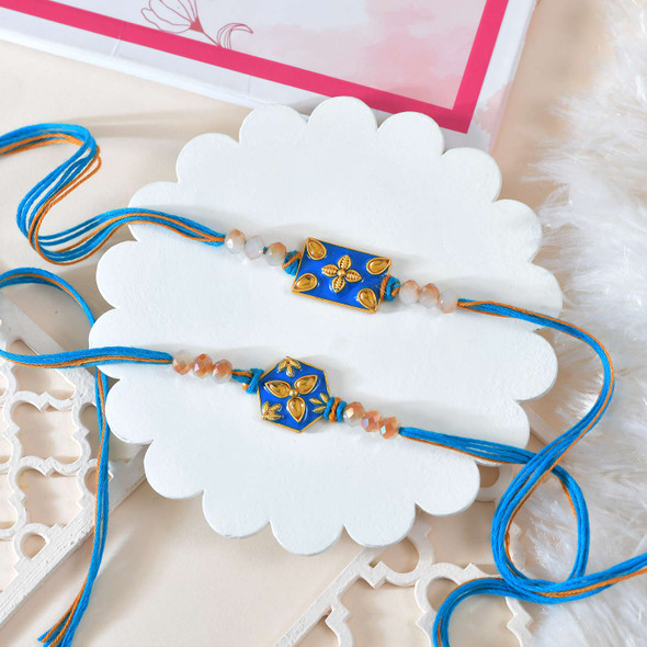 Set of 2 Bhai Rakhi with Toblerone Chocolates