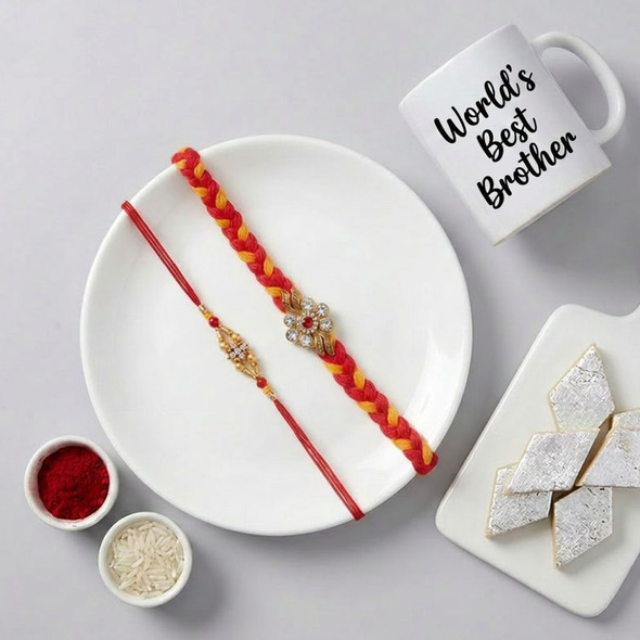 Beautiful Two Rakhi Hamper For Best Brother