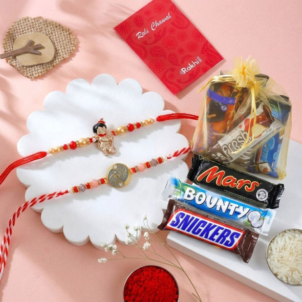 Set of Kids Rakhi with Assorted Imported Chocolates
