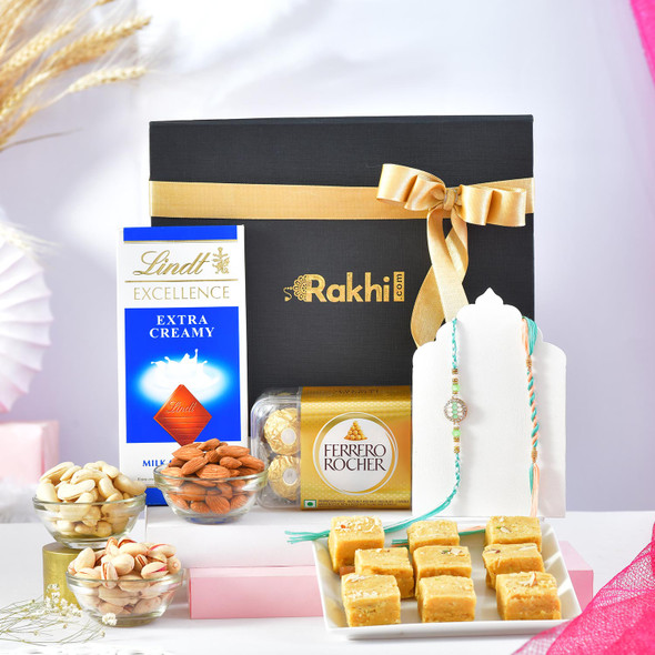 Designer Rakhi Set Gourmet Hamper