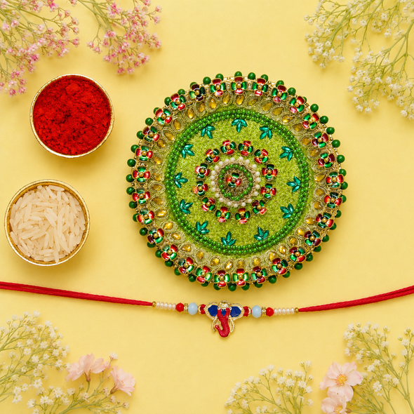 Ganesha Rakhi Thali Combo