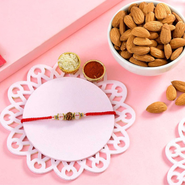 Rudraksha Rakhi with Almonds