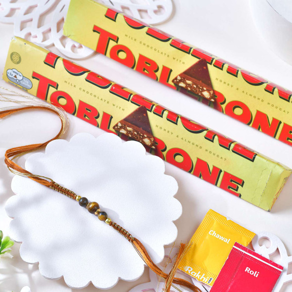 Best Rakhi with Toblerone Chocolates Gift