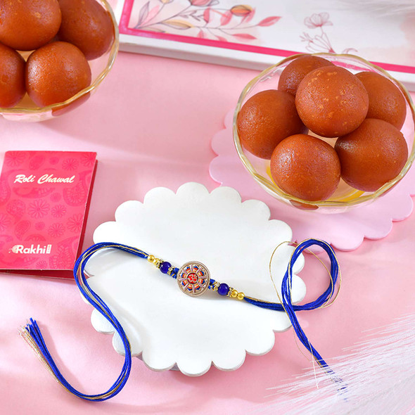 Vinayak Ganesha Rakhi With Gulabjamun