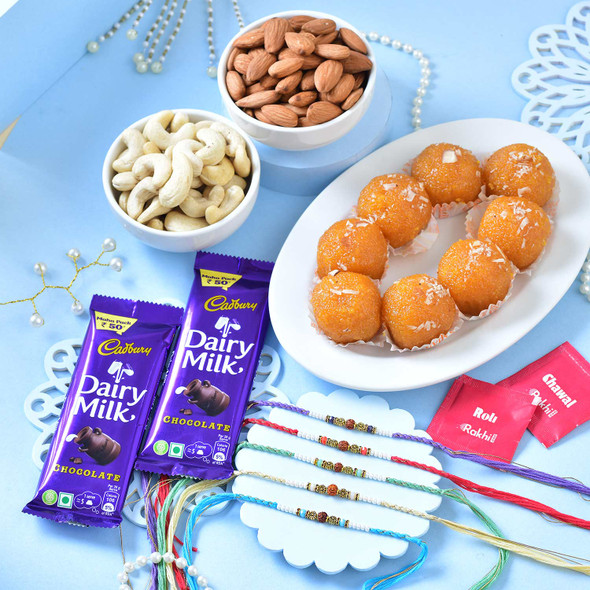 Five Threads of Love Rakhi Gift Hamper