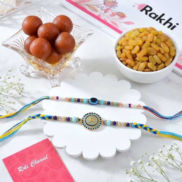Raja Rani Rakhi With Gulab Jamun & Raisin