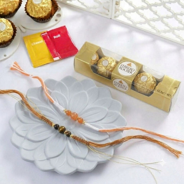 Twin Rakhi & Ferrero Rocher Gift Box