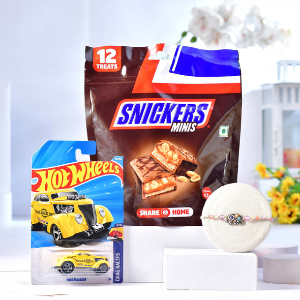 Speed & Snickers Rakhi Combo