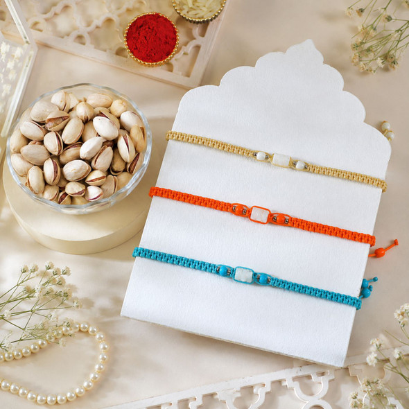 Set of Bhai Rakhi with Pistachio