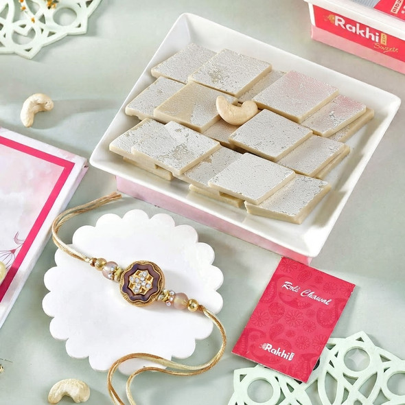 Festive Rakhi Kaju Mithai Gift