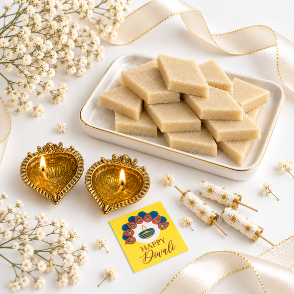 Diwali Celebration With Kaju Burfi