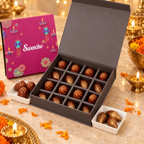 Diwali Chocolate Delight Gift Box – 16 Pcs