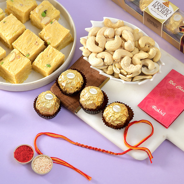 Rakhi Thread with Gourmet Hamper